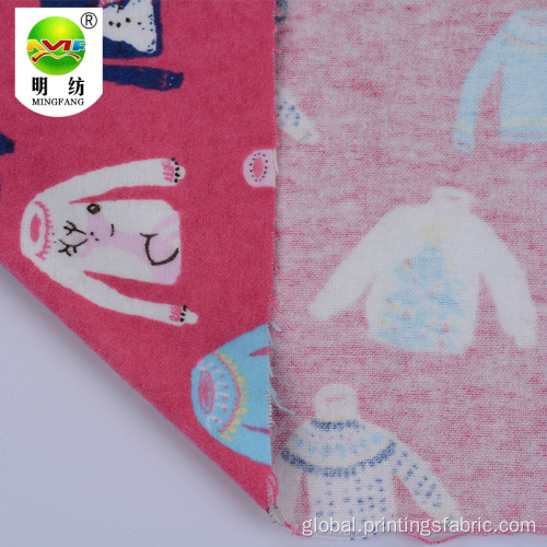 Cotton Printed Flannel Fabric Wholesale colorful organic cotton printed flannel fabric for children Factory